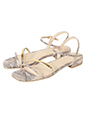 ゴールドバーサンダル | 気温28度の服装
